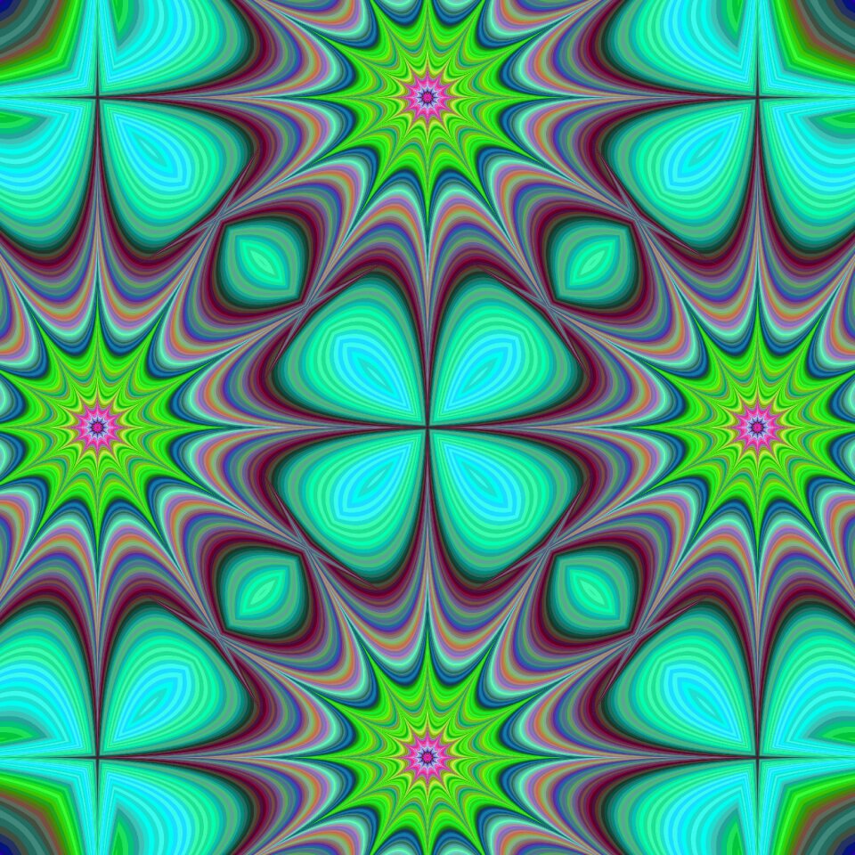 Symmetrical wallpaper pattern