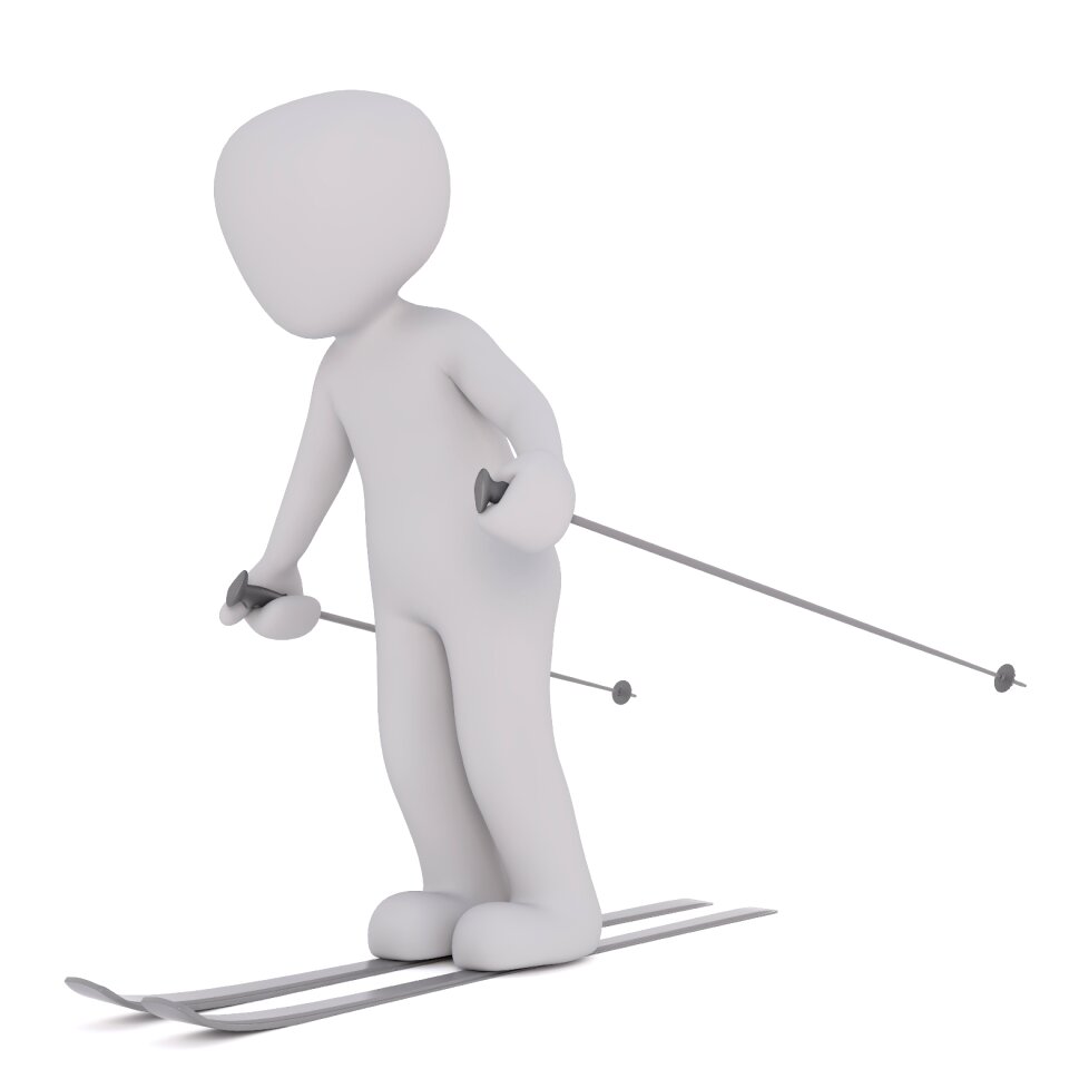 Skiing departure skis