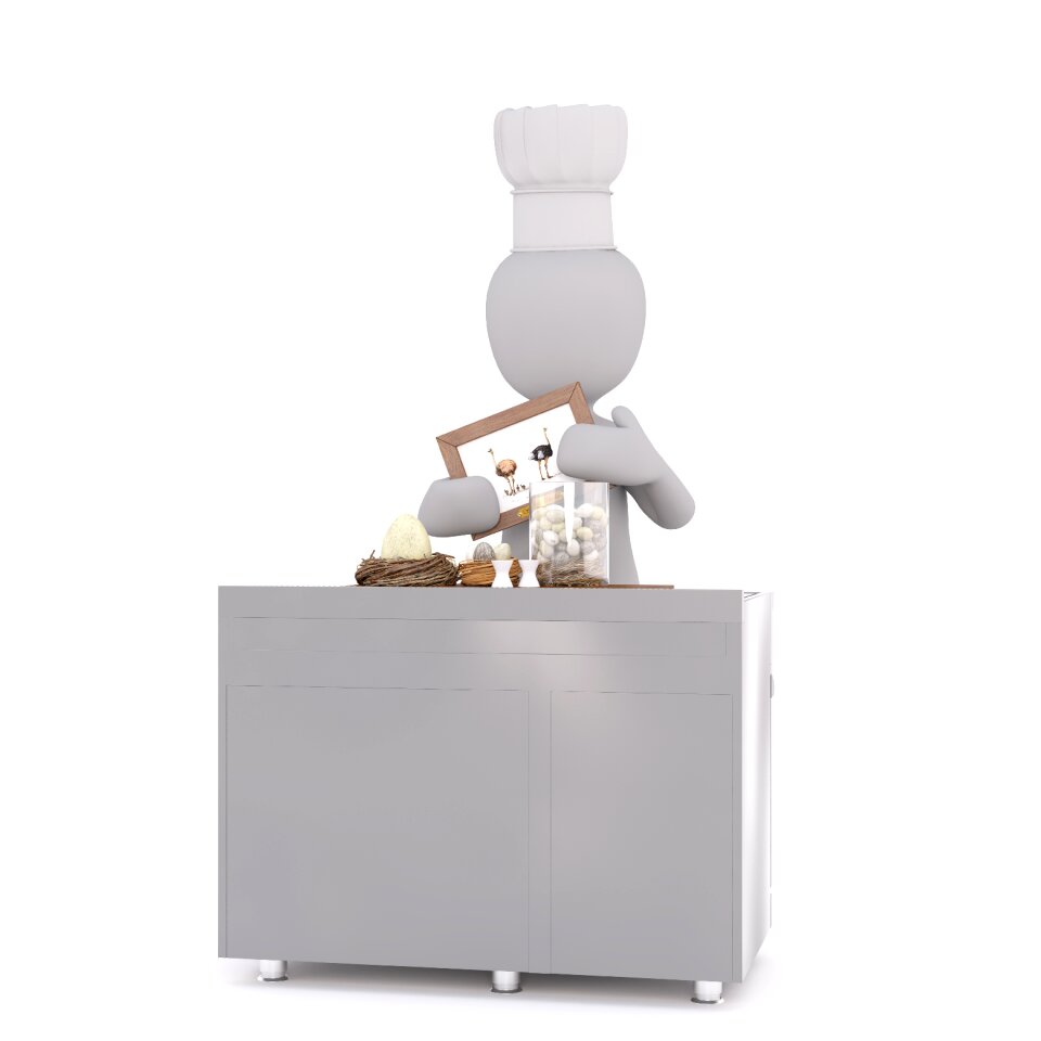 Cook white male 3d model