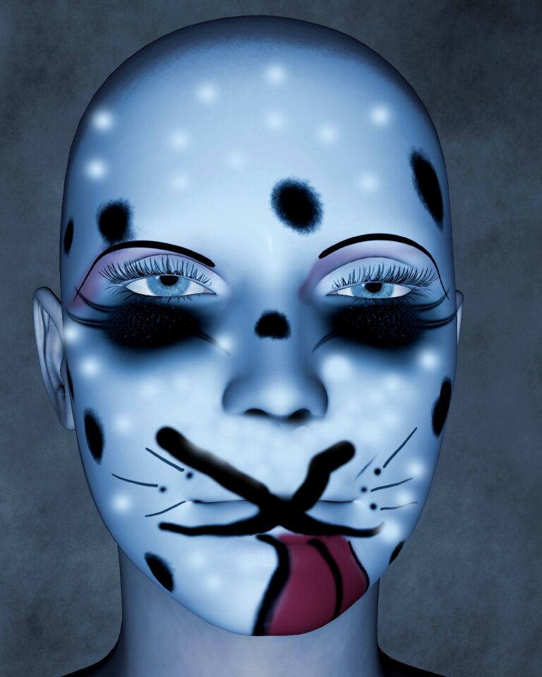 Head the mask woman