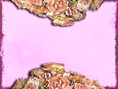 Rose frame romantic