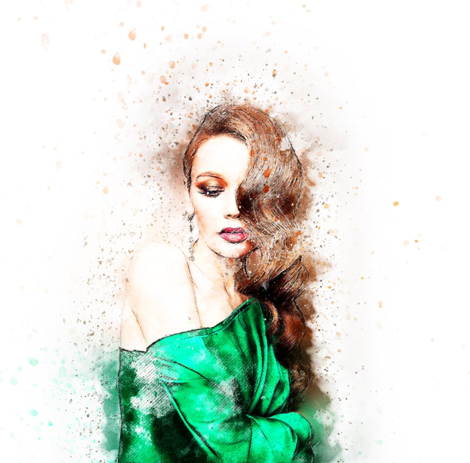 Vintage girl beauty