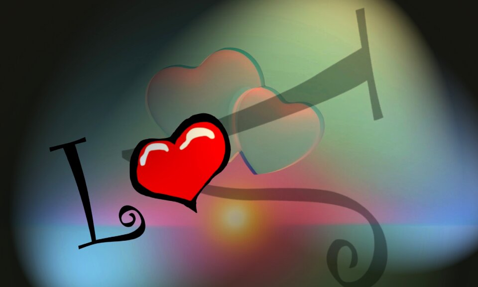 Romantic heart shape love heart