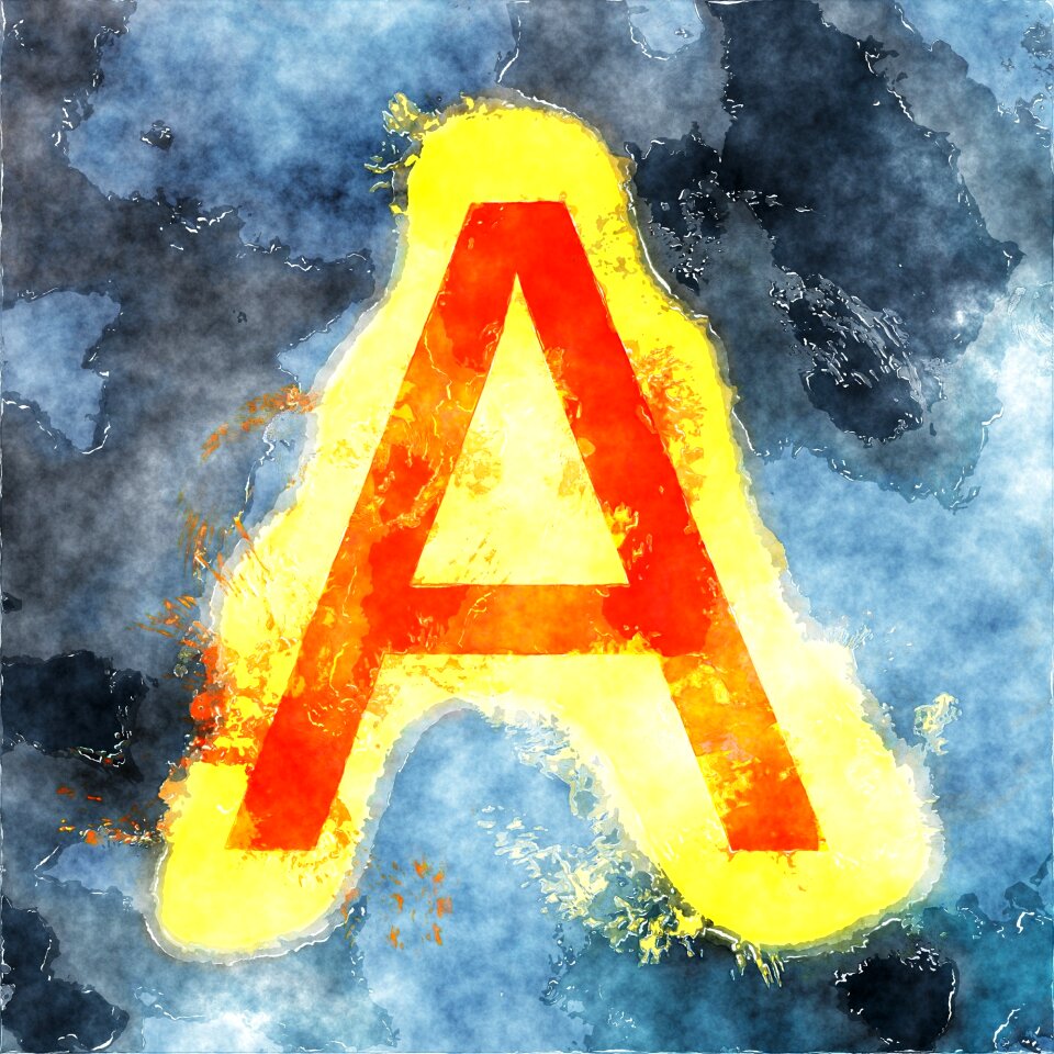 Typography alphabet text