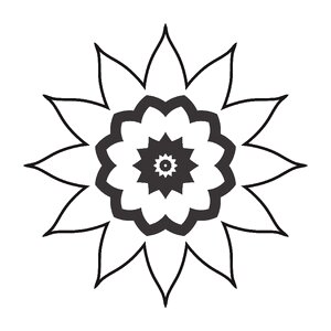 Flower simple mandala printable image