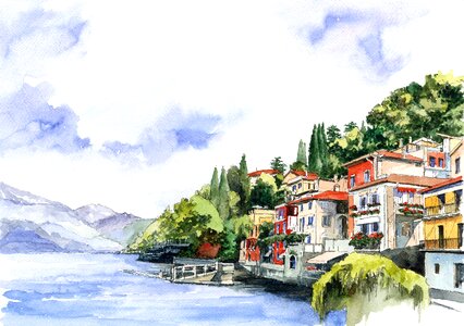 Italy varenna Free illustrations