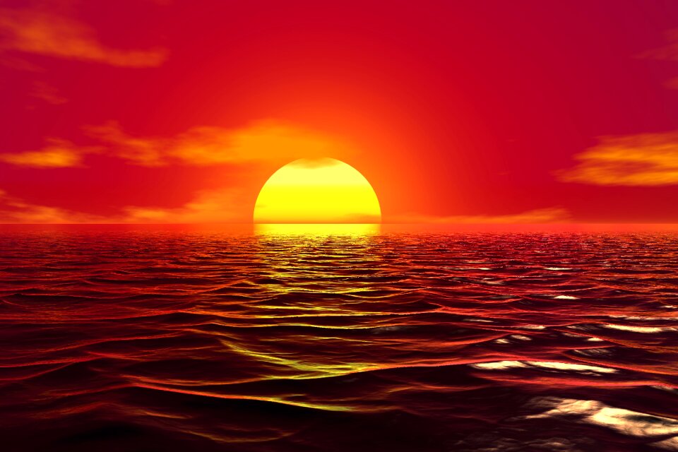 Sea landscape horizon