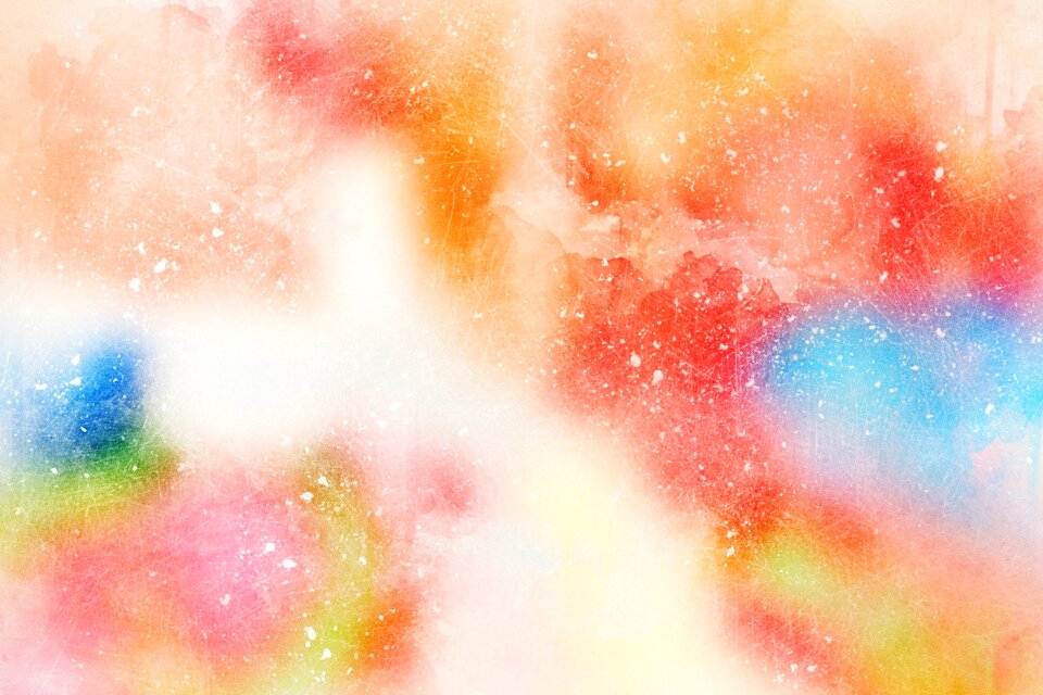 Watercolor vintage colorful