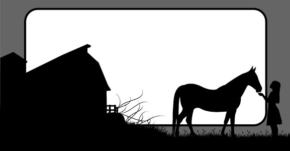 Girl horse human
