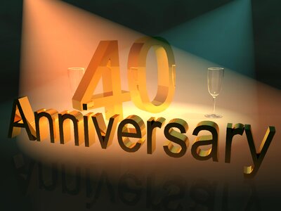 Business anniversary 40 Free illustrations