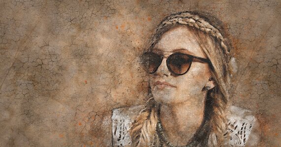 Vintage girl beauty