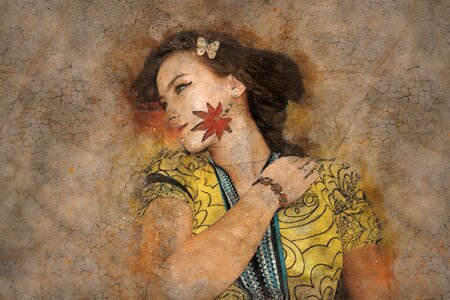 Vintage girl beauty