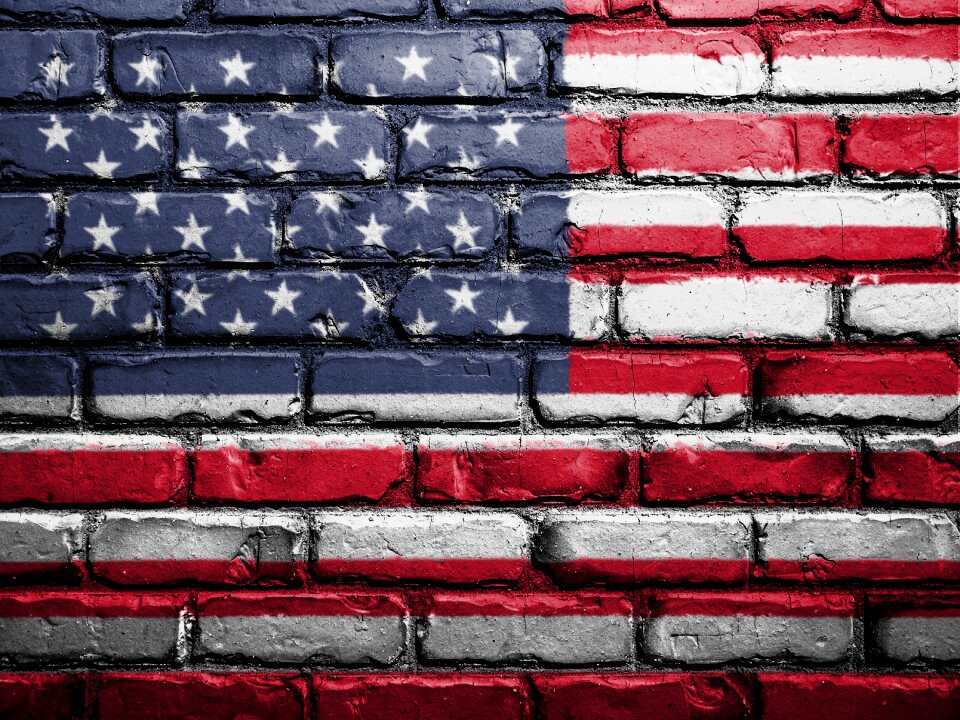 Wall painted american