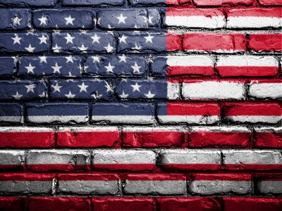 Wall painted american