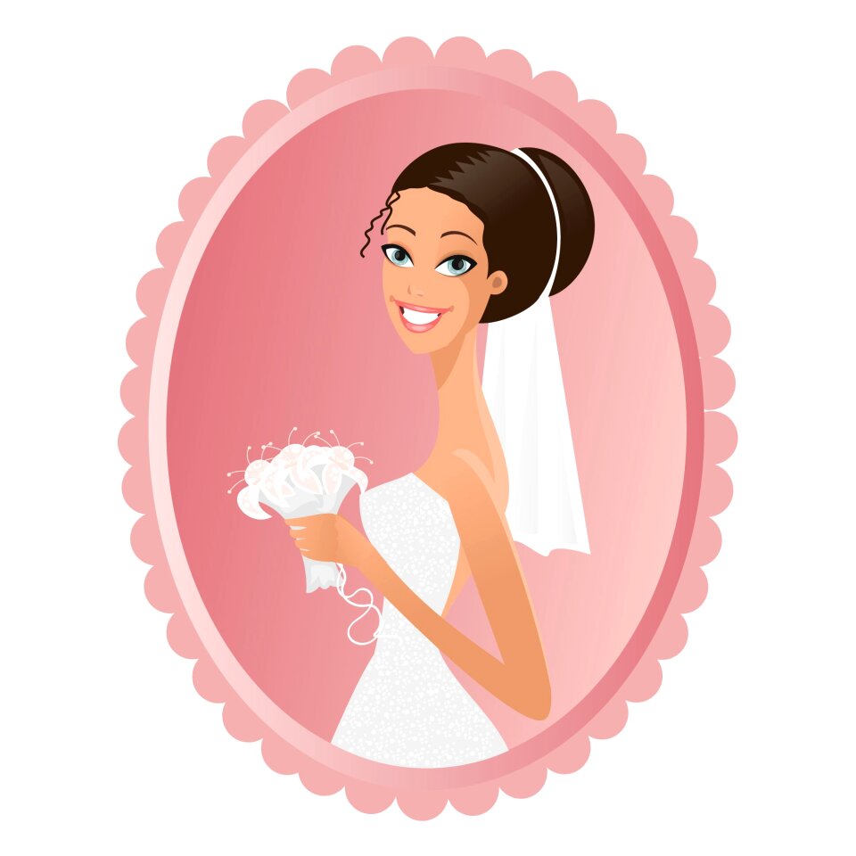 White dress wedding happiness