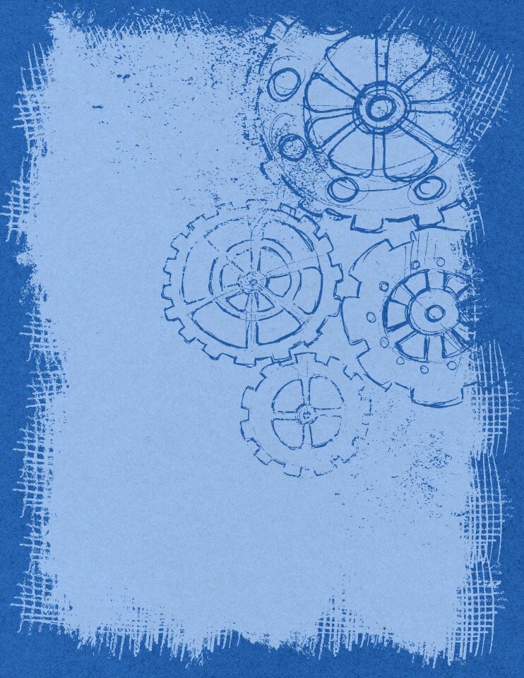 Steampunk blue grunge
