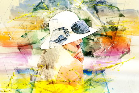 Nature abstract watercolor