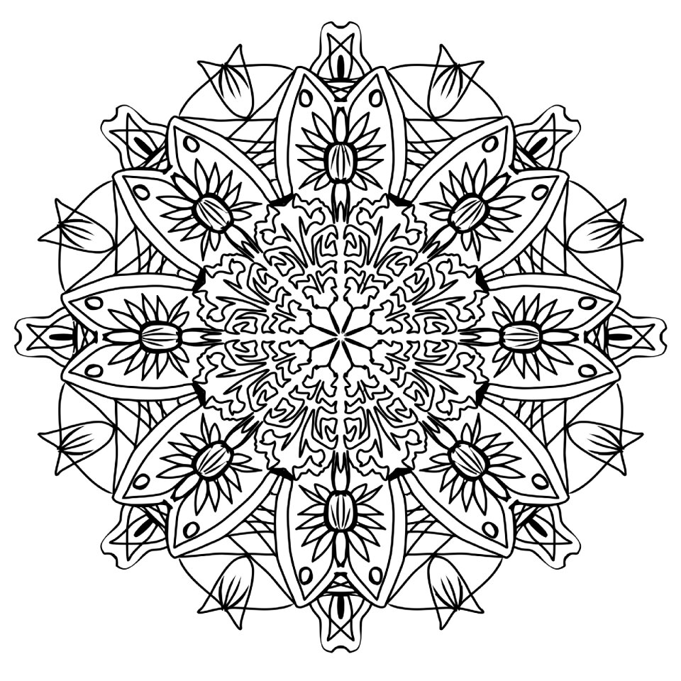 Coloring page mandala coloring