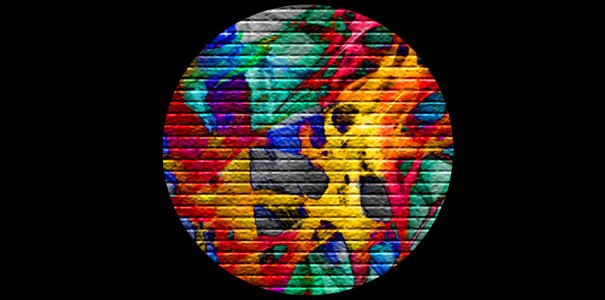 Abstract wall mural