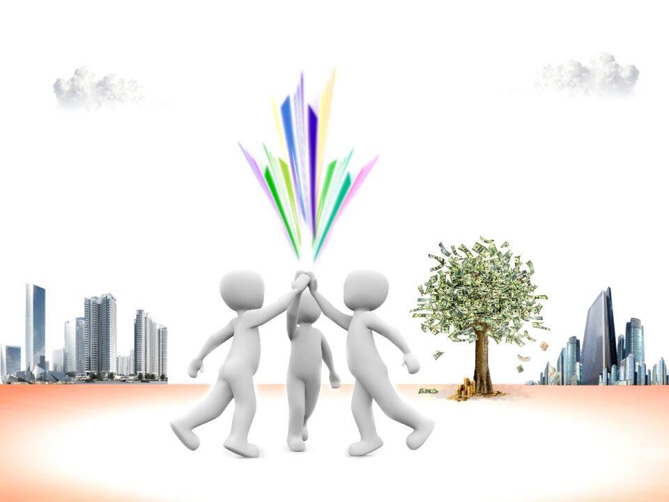 Alliance white man work together