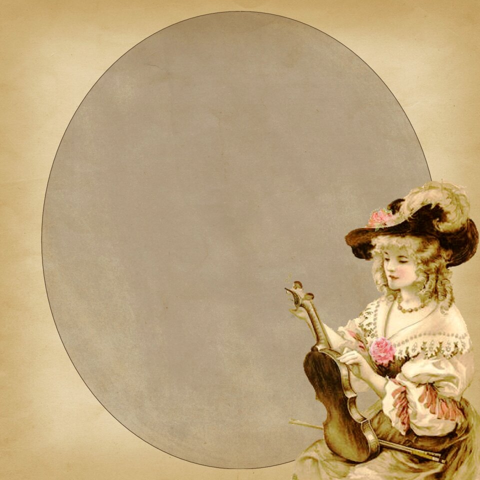 Lady collage victorian