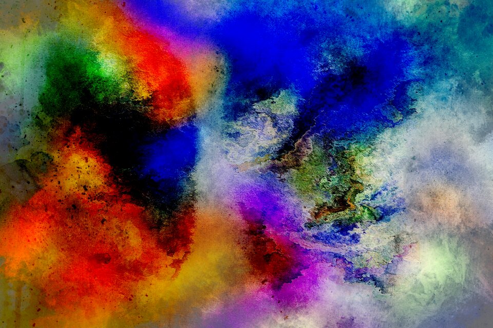 Watercolor vintage colorful