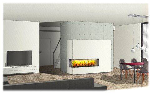 Flame living room Free illustrations
