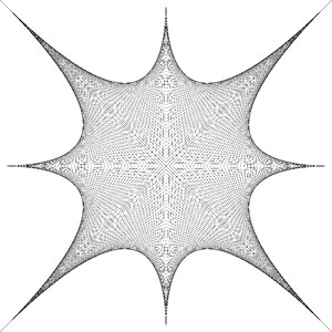 Curved star woven monochrome