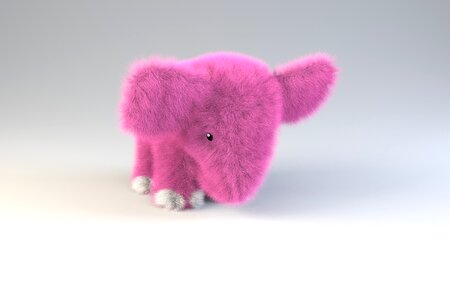 Toy elephant toy pink