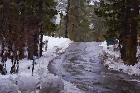 Wet impressionist painting