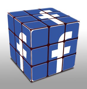 Communication symbol blue facebook