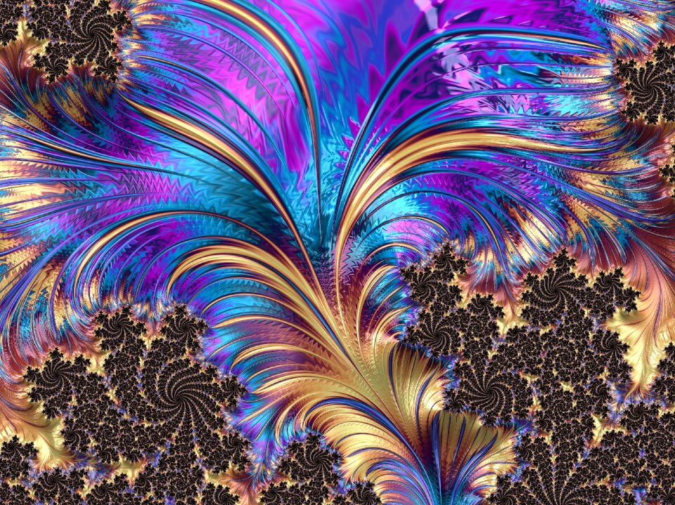 Purple blue gold