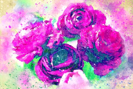 Abstract watercolor vintage