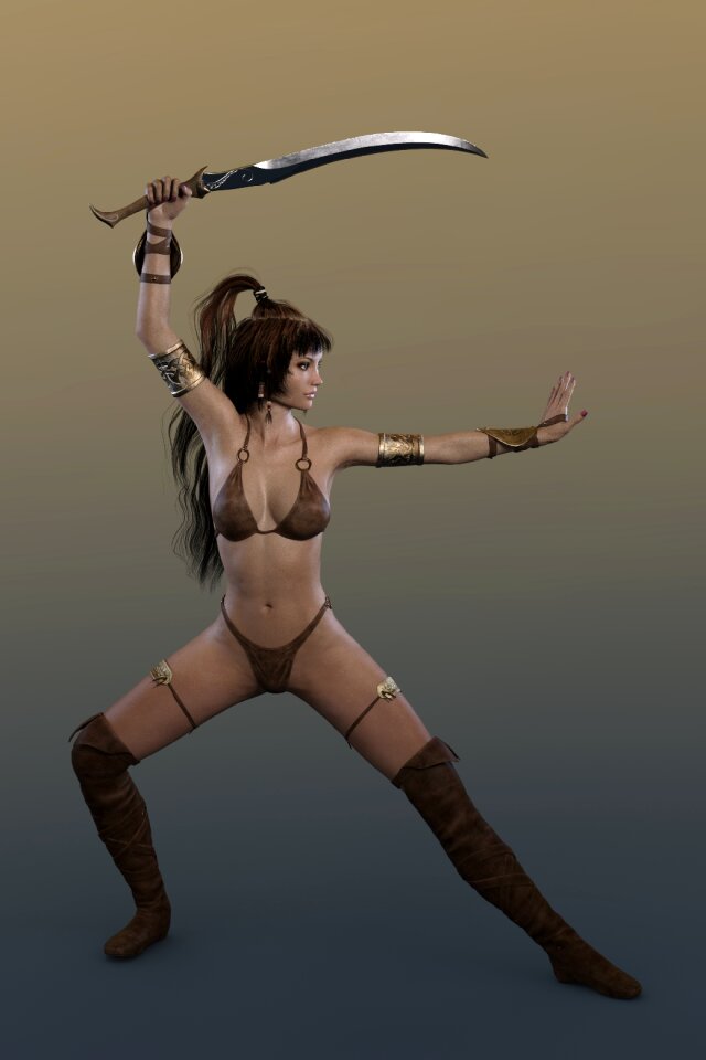 Heroine fantasy sword