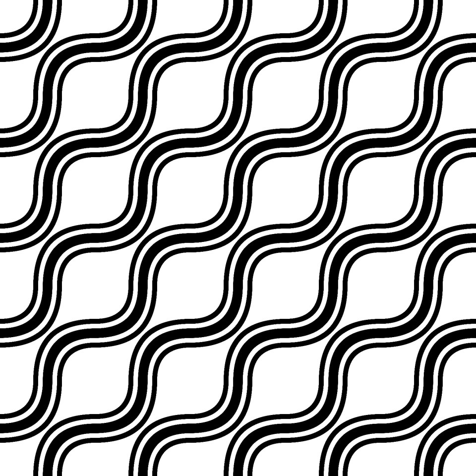 Geometric monochrome black