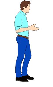 Blue casual Free illustrations