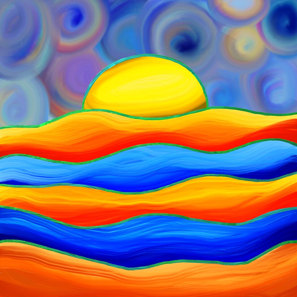Scene scenic sunset