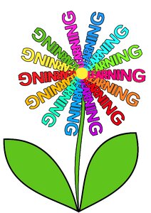 Colorful adult education write
