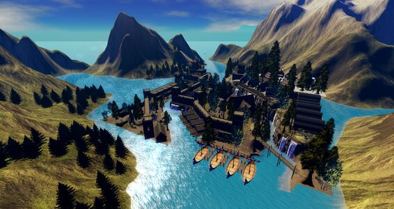 Virtual reality gorean city of skoyer