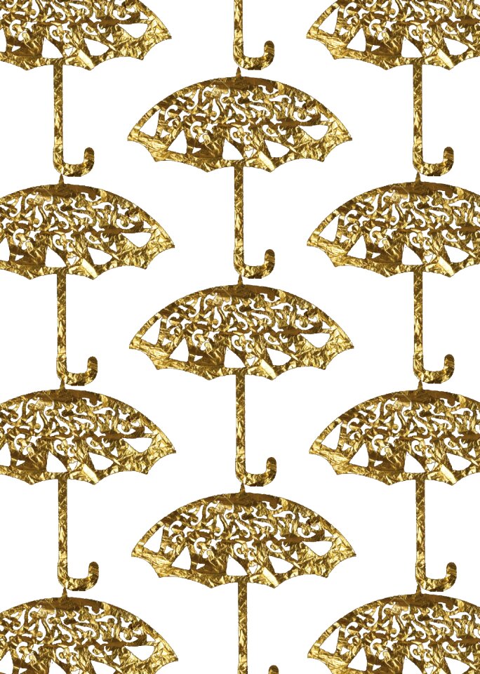 Gold foil monotonic white background