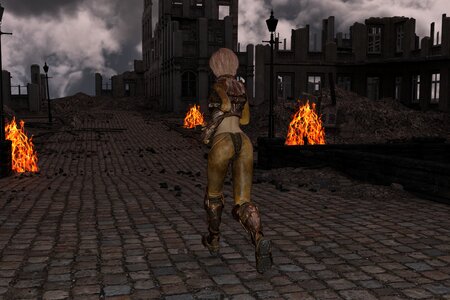 Render fire 3d