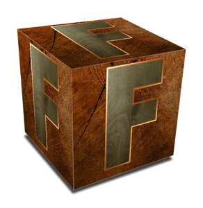 Block 3d brown letter
