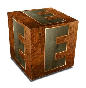 Block 3d brown letter