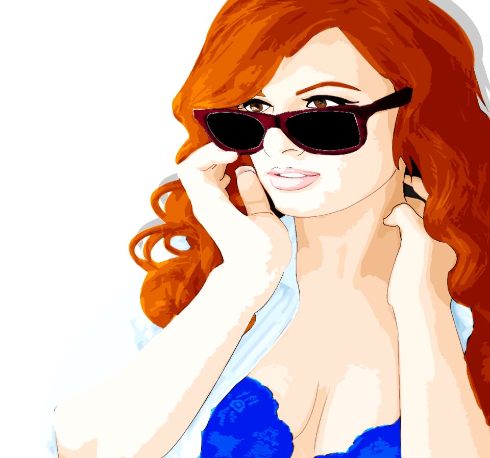 Sunglasses drawing art