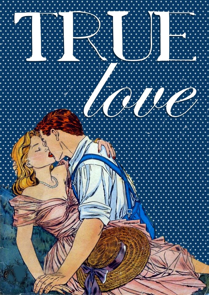 Vintage true love collage