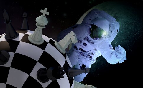 Space moon planet