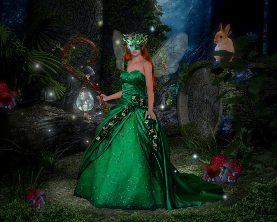 Fantasy magic girl