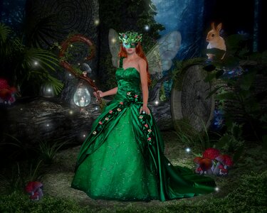 Fantasy magic girl