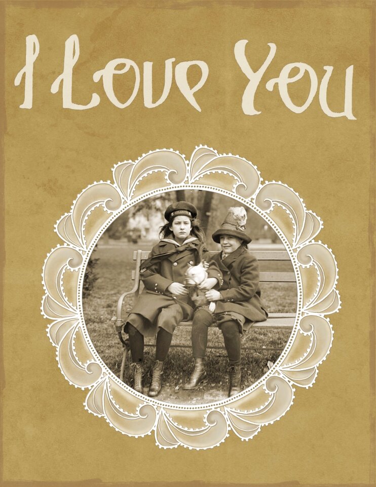 Children greeting greeting card