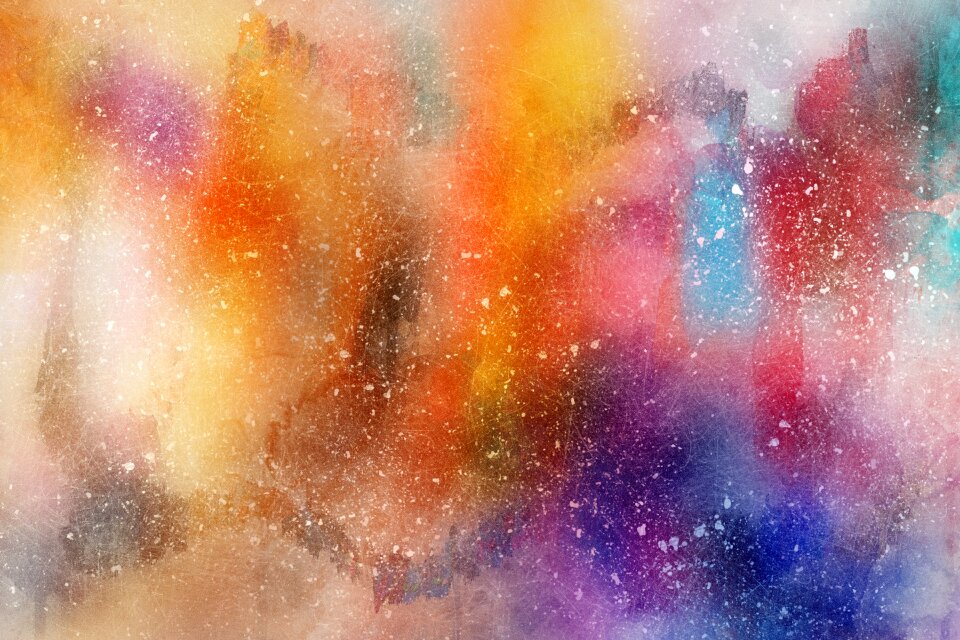 Watercolor vintage colorful